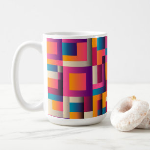 Colourful Abstract Squares and Shapes Coffee Mug