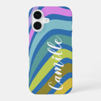 Colourful Abstract Squiggle Swirls Personalised