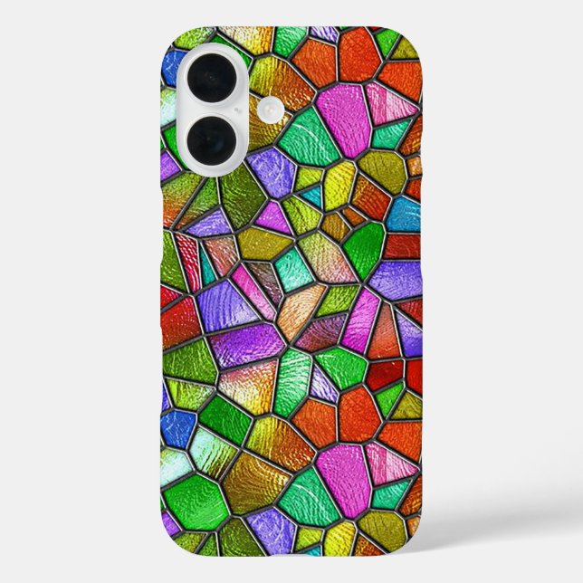 Colourful Abstract Stained Glass Window Case-Mate iPhone Case (Back)