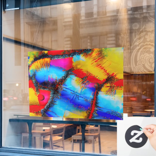 Colourful Abstract Stich Pattern (Cafe Window)