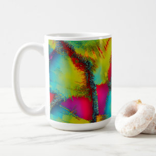 Colourful Abstract Stich Pattern Coffee Mug