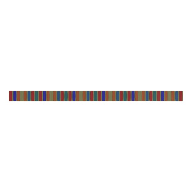 Colourful Abstract Striped Ribbon Grosgrain Ribbon (Front)