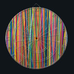 Colourful abstract stripes design adult cloth face dartboard<br><div class="desc">Colourful abstract stripes design</div>