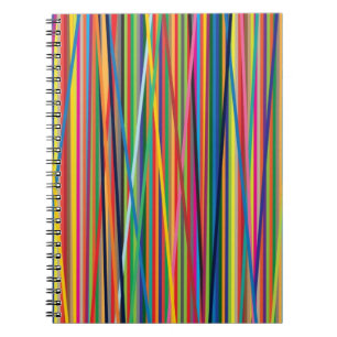 Colourful abstract stripes design adult cloth face notebook