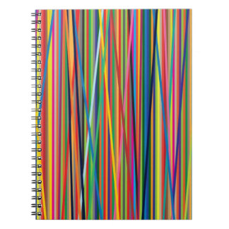 Colourful abstract stripes design adult cloth face notebook
