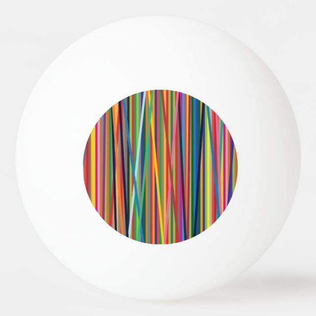 Colourful abstract stripes design adult cloth face ping pong ball (Front)