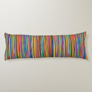 Colourful abstract stripes design body cushion