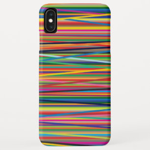 Colourful abstract stripes design iPhone XS max case