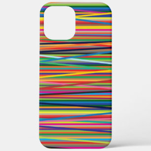 Colourful abstract stripes design iPhone 12 pro max case