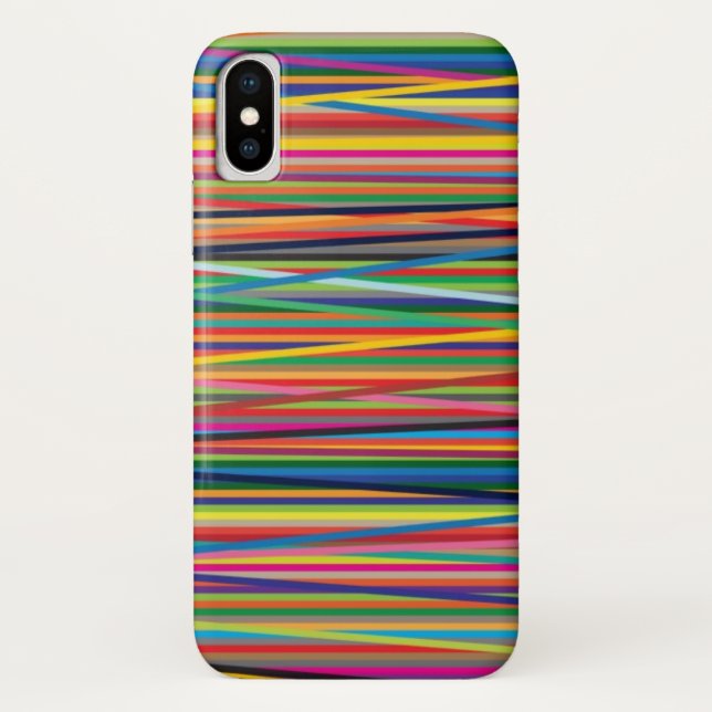 Colourful abstract stripes design Case-Mate iPhone case (Back)