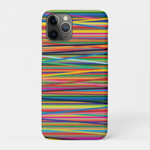 Colourful abstract stripes design iPhone 11 pro case