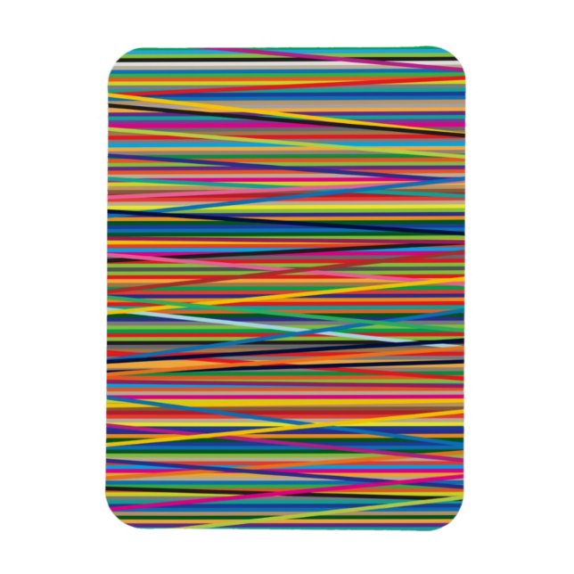 Colourful abstract stripes design magnet (Vertical)