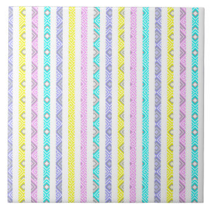 Colourful abstract stripes design tile