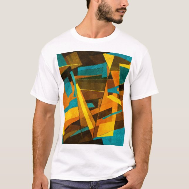 Colourful Abstract Stripes: Paint Texture T-Shirt (Front)