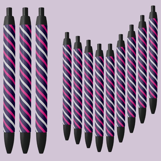 Colourful Abstract Stripes Pattern          Black Ink Pen (Creator Uploaded)