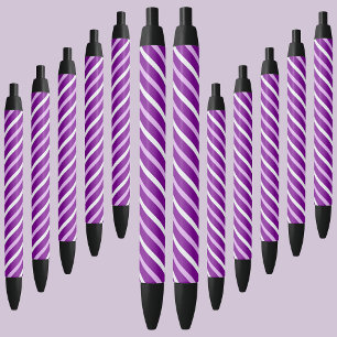 Colourful Abstract Stripes Pattern          Black Ink Pen