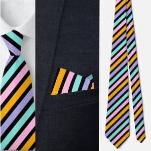 Colourful Abstract Stripes Pattern          Tie