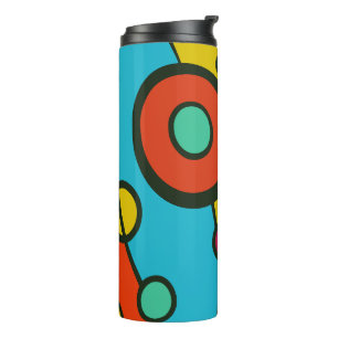 Colourful Abstract Surreal Art Illustration Patter Thermal Tumbler
