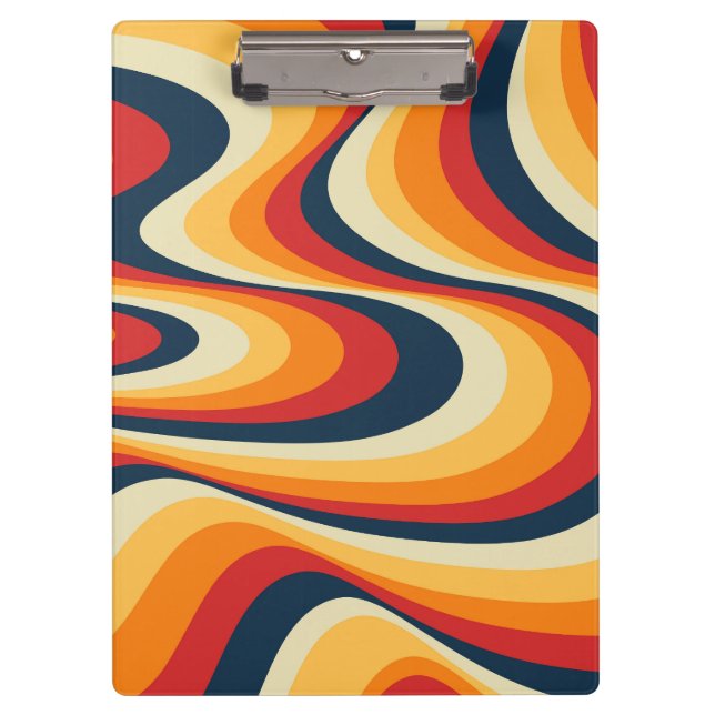 Colourful abstract swirl design  clipboard (Front)