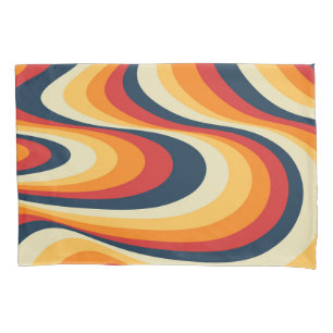 Colourful abstract swirl design pillowcase