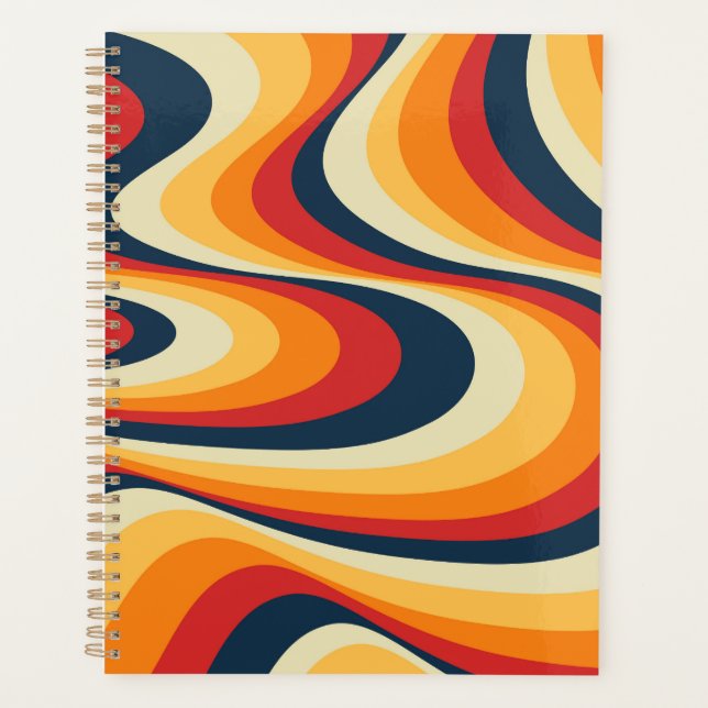 Colourful abstract swirl design  planner (Front)