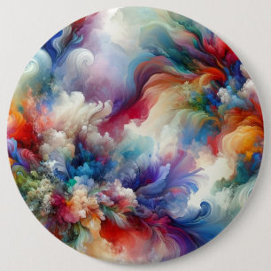 Colourful Abstract Swirl Explosion Artwork 6 Cm Round Badge