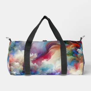 Colourful Abstract Swirl Explosion Artwork Duffle Bag