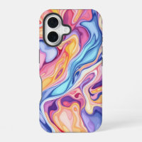 Colourful Abstract Swirl Fluid Pattern 