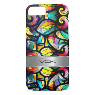 Colourful Abstract Swirls Stained Glass Look 2d iPhone 8/7 Case