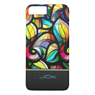 Colourful Abstract Swirls Stained Glass Look iPhone 8 Plus/7 Plus Case