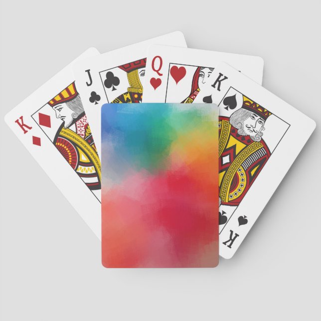 Colourful Abstract Template Custom Elegant Modern Playing Cards (Back)