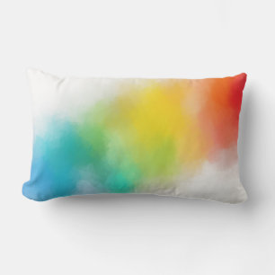Colourful Abstract Template Modern Rainbow Colours Lumbar Cushion