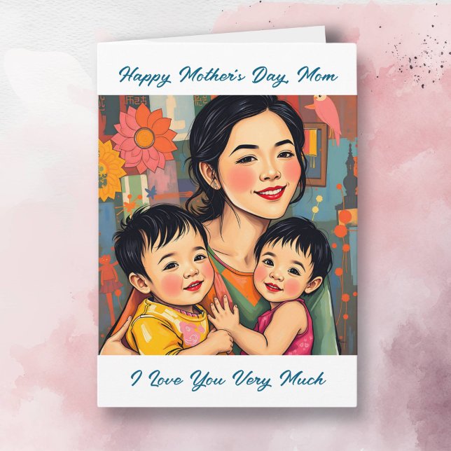 Colourful Abstract Thank You Mum | Mother's Day Card (Creator Uploaded)