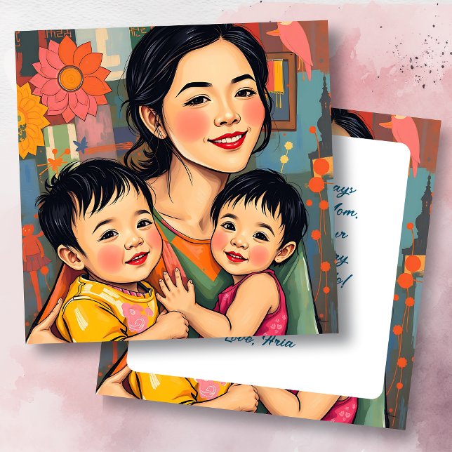 Colourful Abstract Thank You Mum | Mother's Day Card (Creator Uploaded)