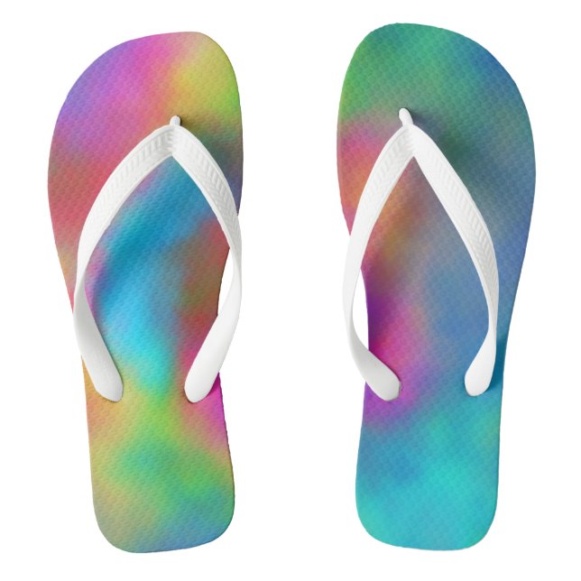 Colourful Abstract Thongs (Footbed)