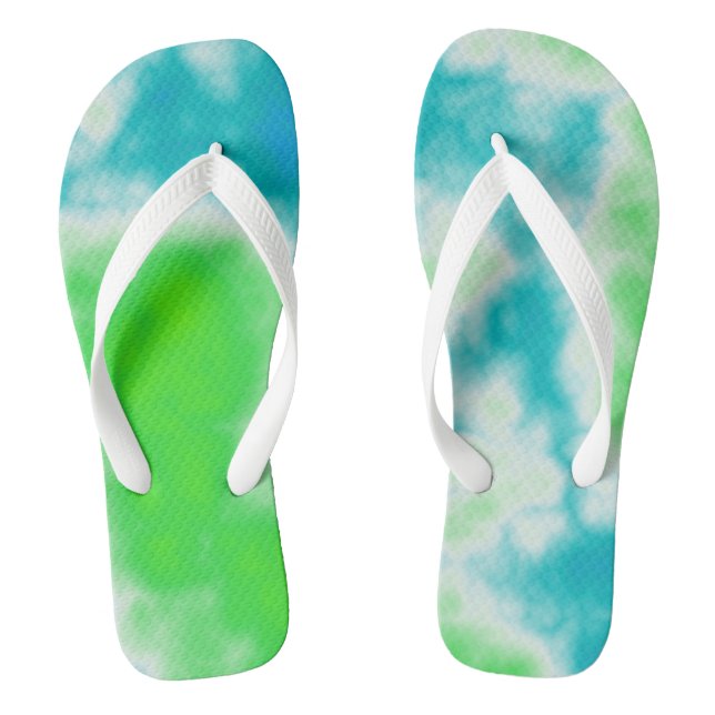 Colourful Abstract Thongs (Footbed)