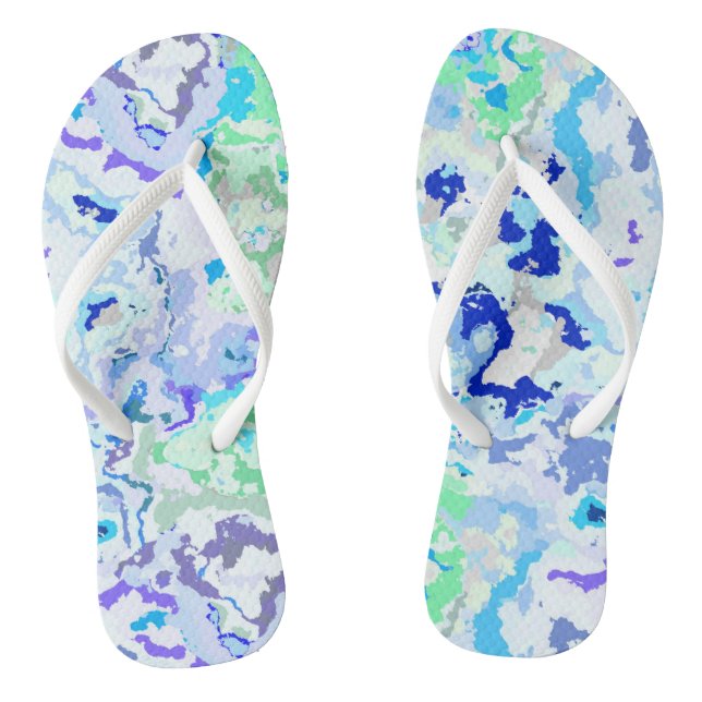 Colourful Abstract Thongs (Footbed)