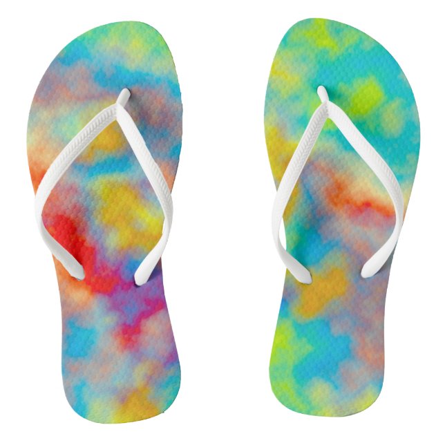 Colourful Abstract Thongs (Footbed)