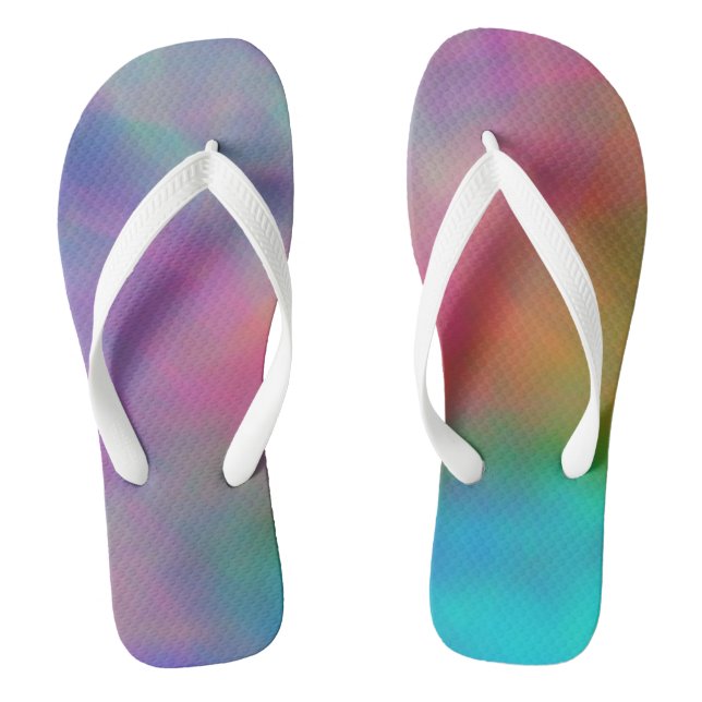 Colourful Abstract Thongs (Footbed)