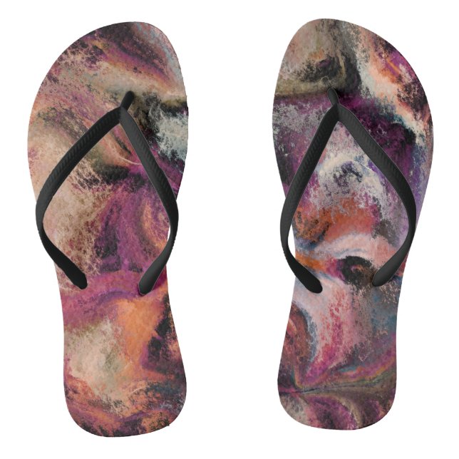 Colourful  abstract thongs (Footbed)
