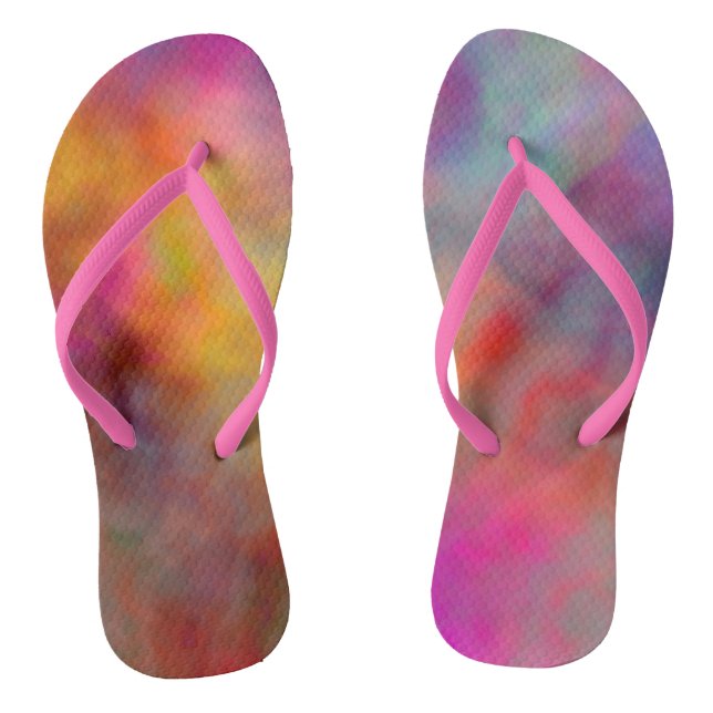 Colourful Abstract Thongs (Footbed)