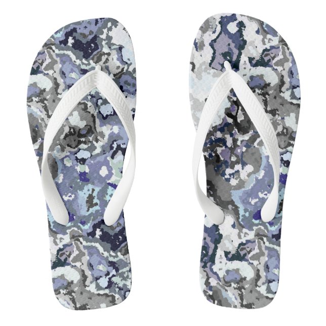 Colourful Abstract Thongs (Footbed)