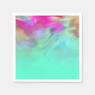 Colourful Abstract Tie Dye Ombre Design Napkin