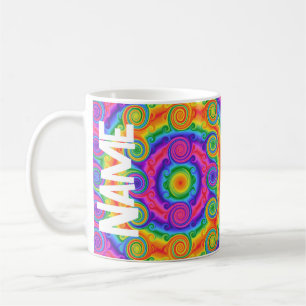 Colourful Abstract Tie Dye Trippy Hippie Mug