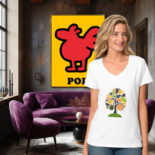 Colourful Abstract Tree Art Design T-Shirt