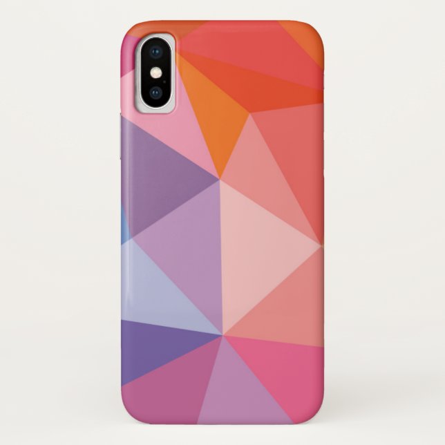 Colourful Abstract Triangle Pattern Case-Mate iPhone Case (Back)