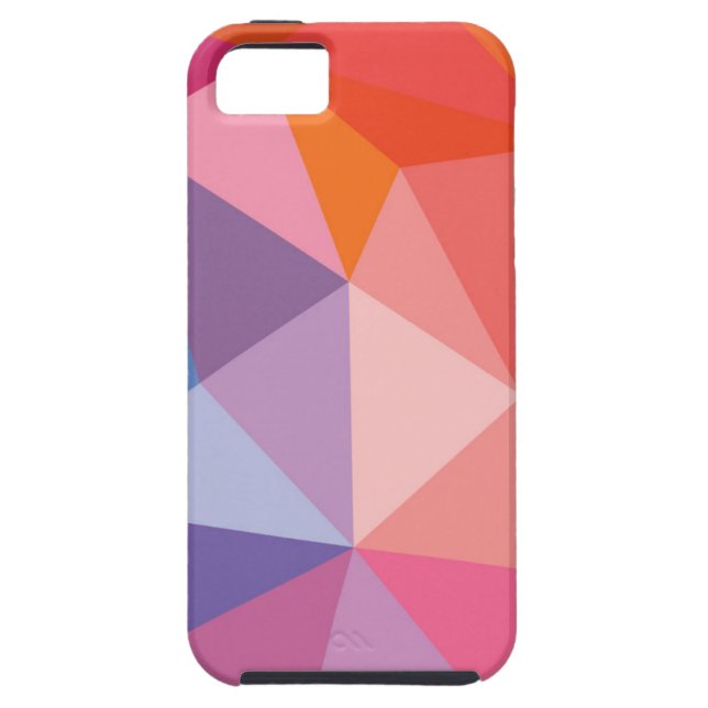 Colourful Abstract Triangle Pattern Case-Mate iPhone Case (Back)
