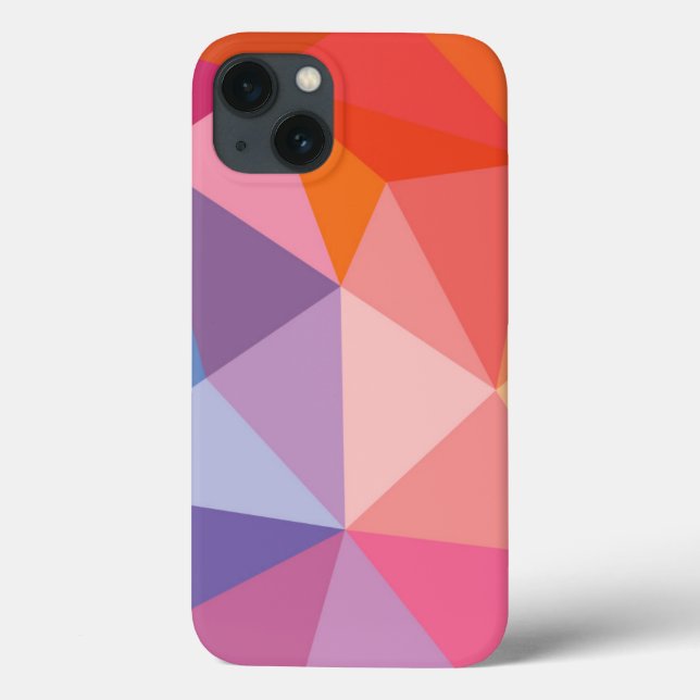 Colourful Abstract Triangle Pattern Case-Mate iPhone Case (Back)