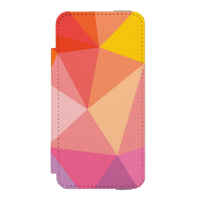 Colourful Abstract Triangle Pattern Incipio iPhone Wallet Case (Folio Front)