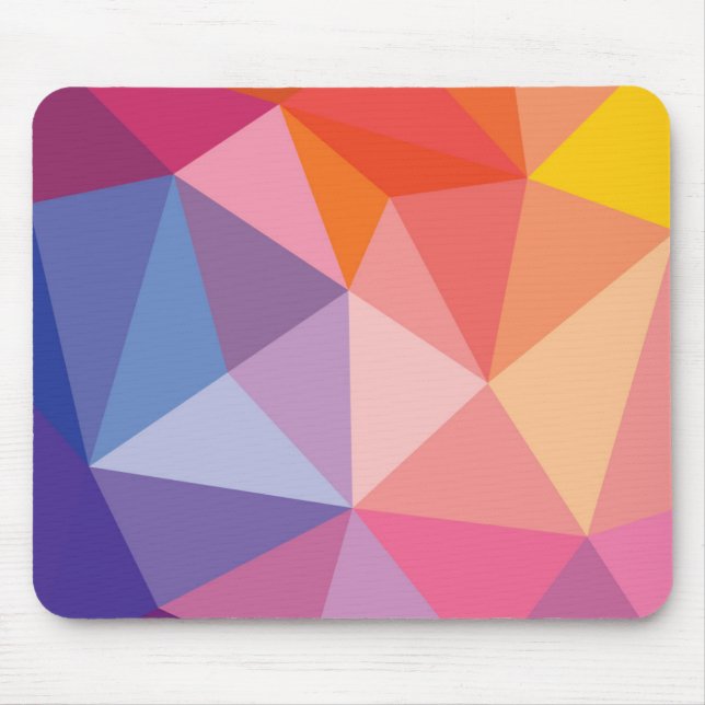 Colourful Abstract Triangle Pattern Mouse Pad (Front)